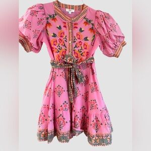 Floral Pink Kids Casual Dress